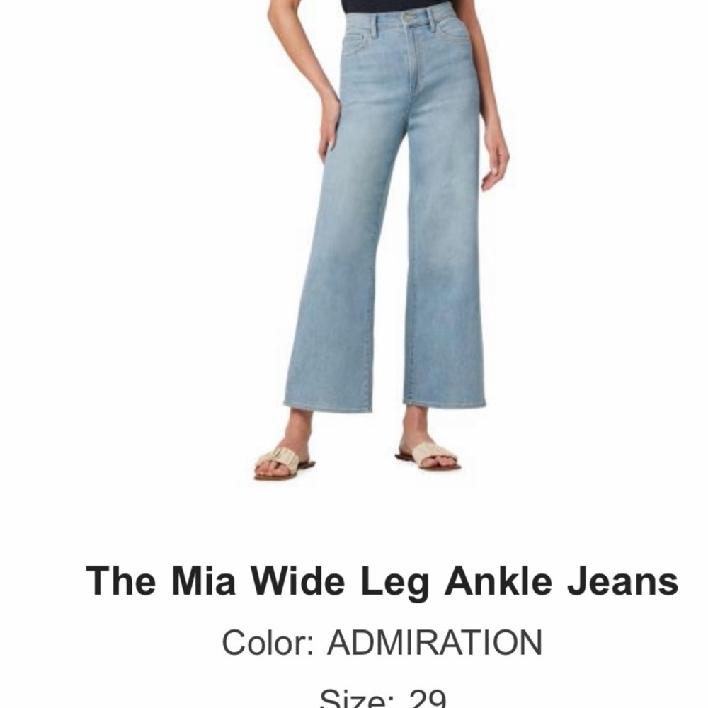 Joe's Jeans Wide-Leg Ankle Jeans in Light Blue
